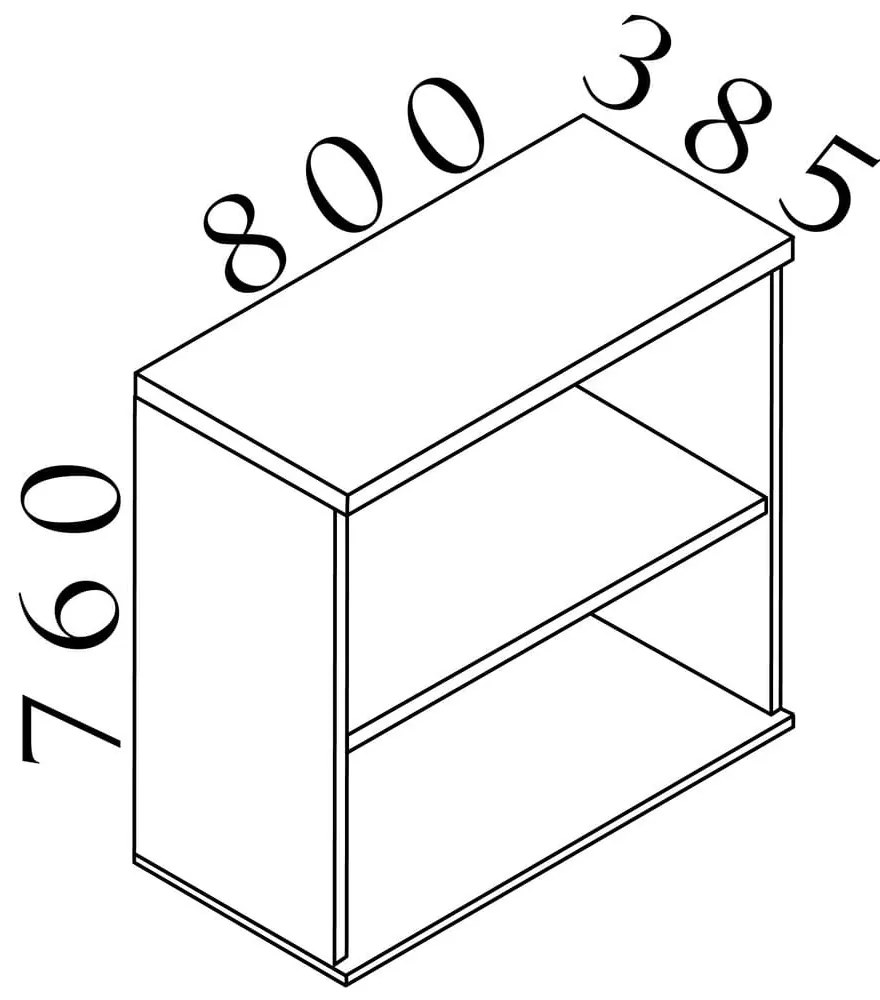 Dulap jos Visio LUX 80 x 38,5 x 76 cm, nuc