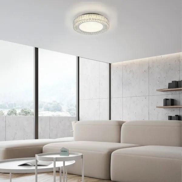 JUST LIGHT. 15222-17 - Plafonieră LED KULUNKA LED/46W/230V crom