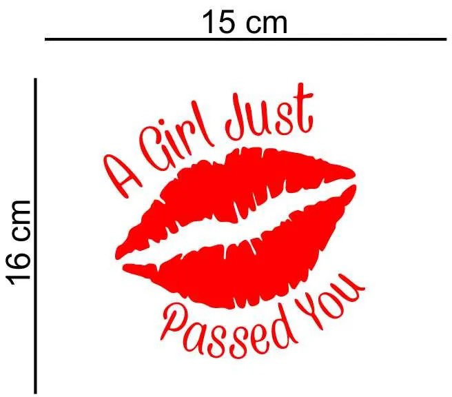 Sticker auto A Girl Just Passed You