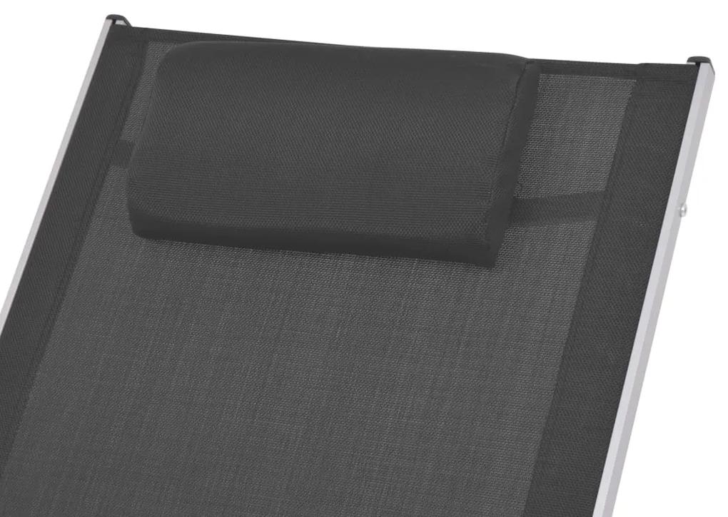 Scaun balansoar de exterior, negru, textilena 1, Negru