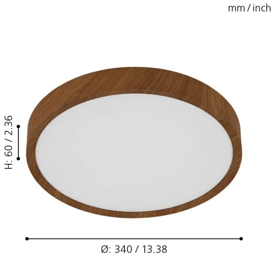 Eglo 98601 - Plafonieră LED MUSURITA LED/14,6W/230V