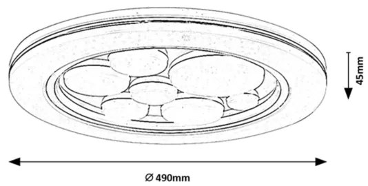 Plafonieră LED LAGERTHA LED/36W/230V diametru 49 cm Rabalux 2012