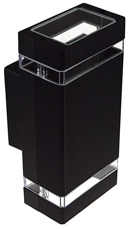 Aplică perete exterior LITEK 2xGU10/30W/230V IP44 negru