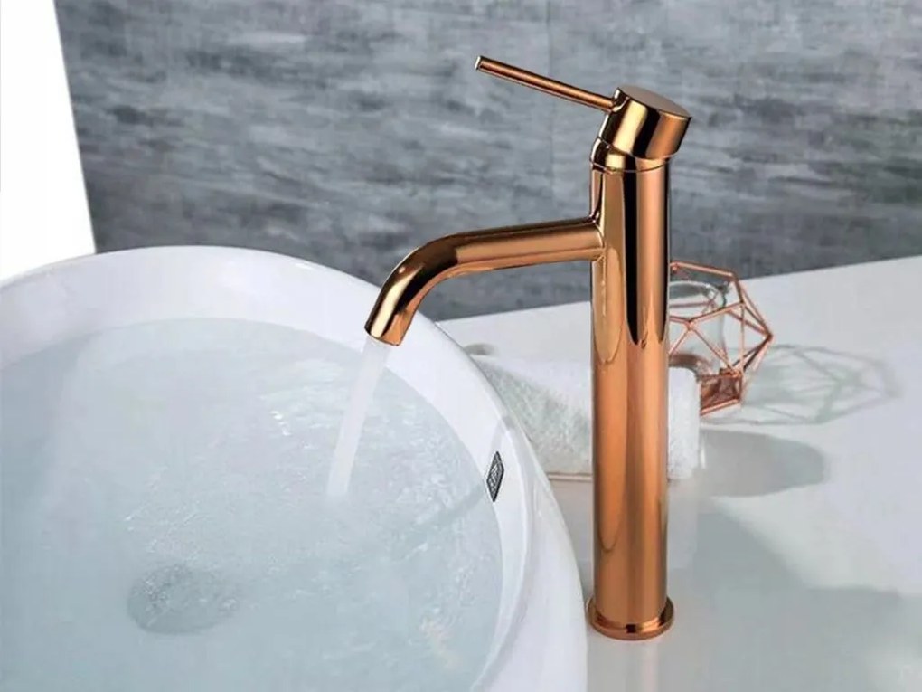 Baterie pentru lavoar Rea Lungo Copper High