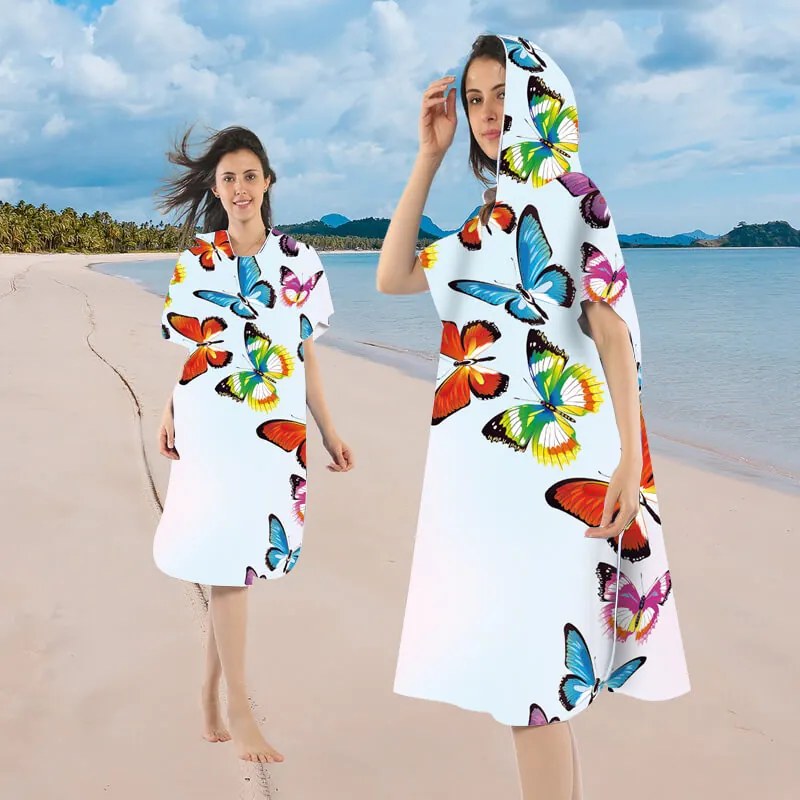 Poncho prosop de plaja SILMARI colorat 80x145 cm