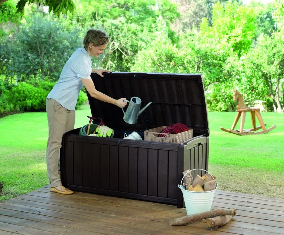 Cutie de depozitare pentru grădină GLENWOOD, 128 x 65 x 61