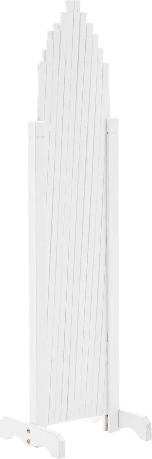 Ecran grilaj, alb/lemn, 250 cm, KEJLY