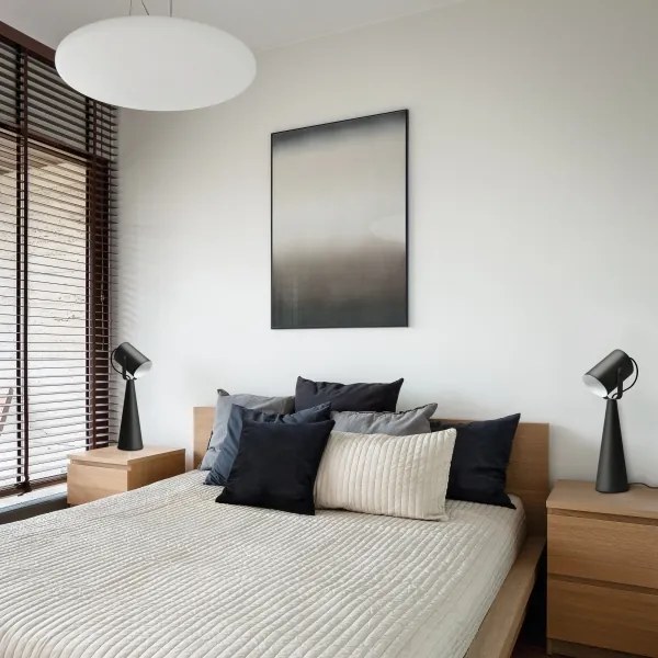 Kanlux 36261 - Lampă de masă LARATA 1xE27/5W/230V, negru