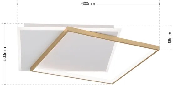 Orion DL 7-692 Lampa LED plafon EMANUEL LED/50W/230V alb/auriu dimabilă