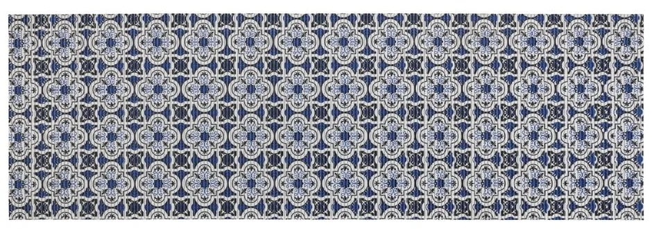 Covoraș de baie alb/albastru din plastic 65x200 cm Murcia – Wenko