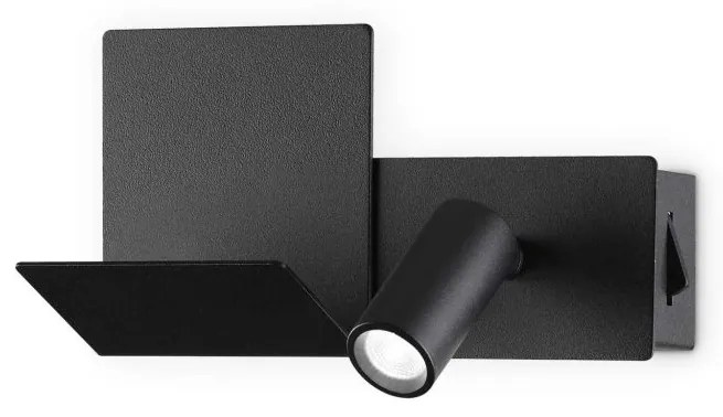 Aplica cu spot directionabil stil modern Komodo-2 ap neagra