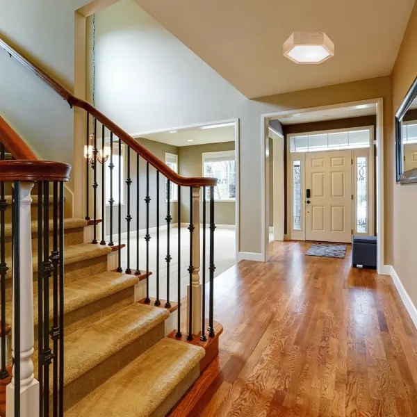 Plafonieră OAK HEX 1xE27/60W/230V d. 32 cm stejar