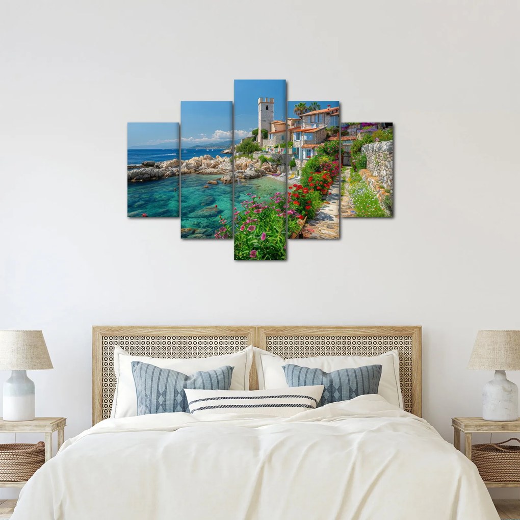 Tablou - Sat pitoresc de coastă (150x105 cm)