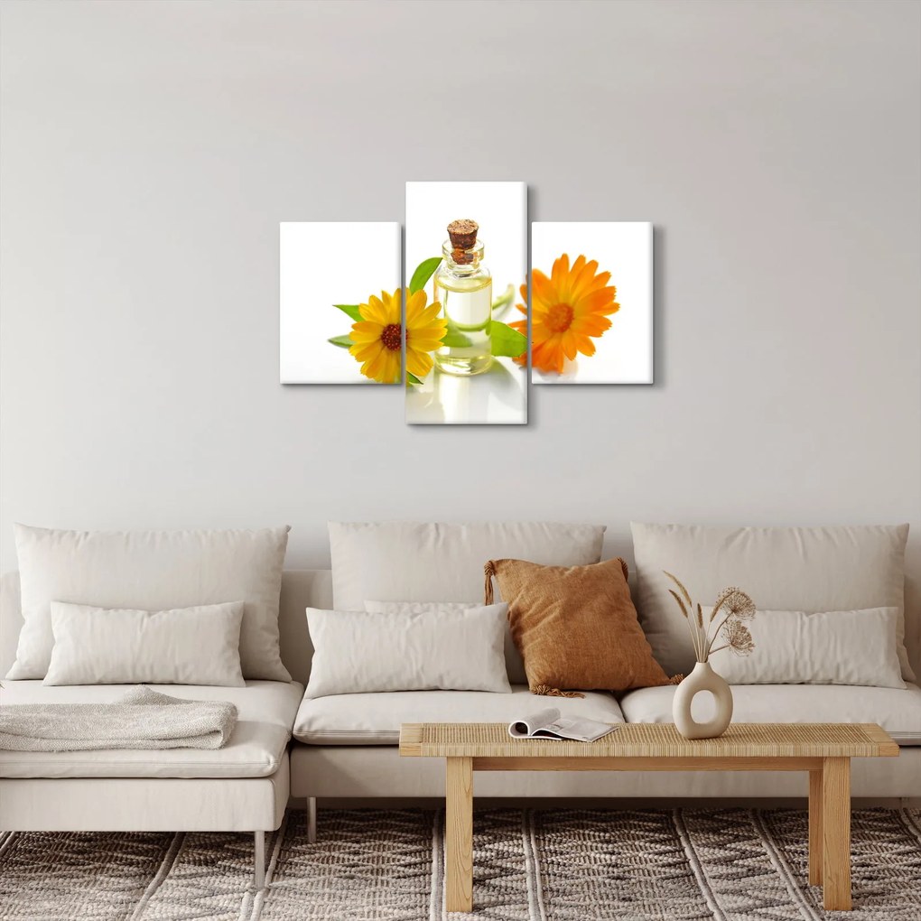 Tablou cu ulei de flori (90x60 cm)
