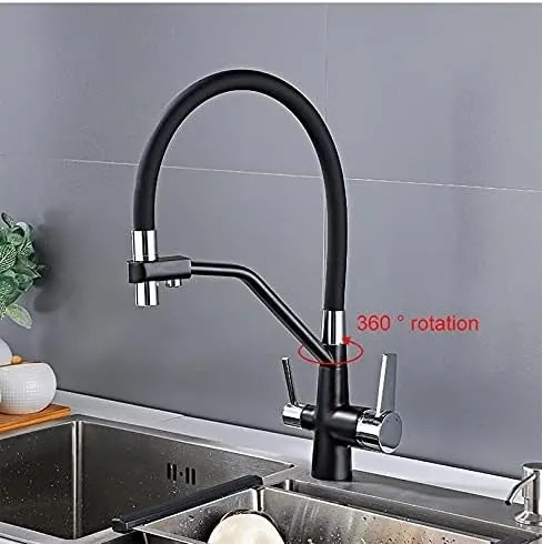 Baterie de Bucătărie cu 3 Cai și Conductă Flexibilă BBC3974N – Versatilitate și Design Modern pentru Bucătării Funcționale