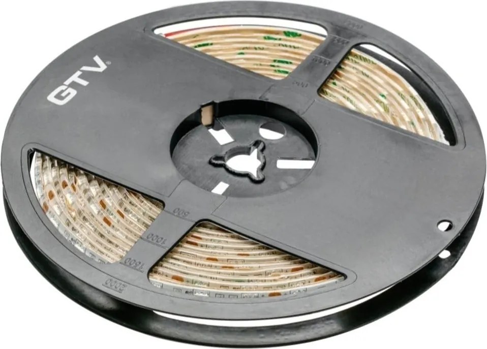 Banda LED Flash GTV pentru mobilier, lumina calda, 60 LED m, 900 lm m, 14,4 W m, 12V, IP20, 5 m Alb cald, 14.4 W m, 12 V, LED Flash, 900 lm m, 10