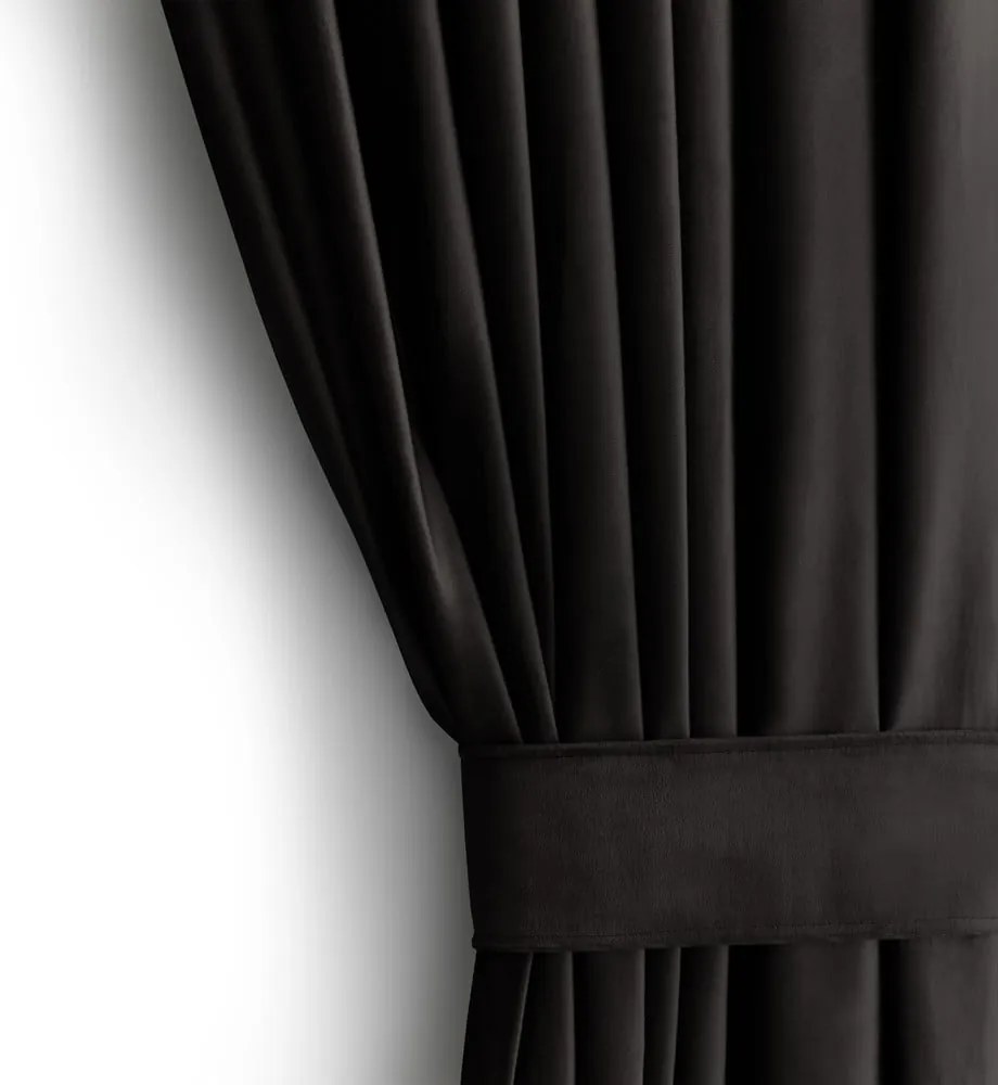 Draperie neagră dimout (semi-opacă) din catifea 140x270 cm – Restilo