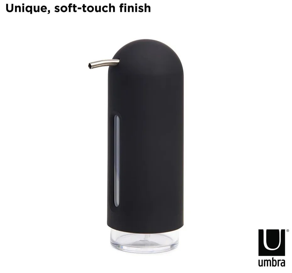 Dozator de săpun lichid negru din plastic 350 ml Penguin – Umbra