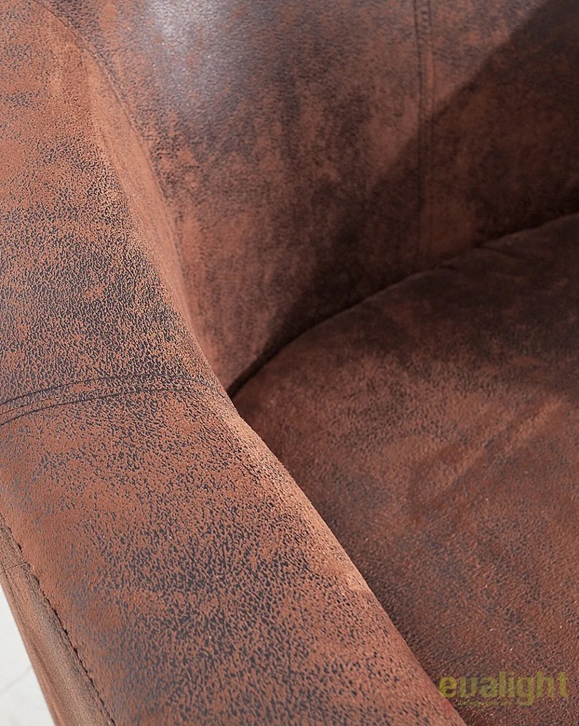 Fotoliu elegant si confortabil cu tapiterie din microfibra Hemingway, whisky braun A-38475 VC