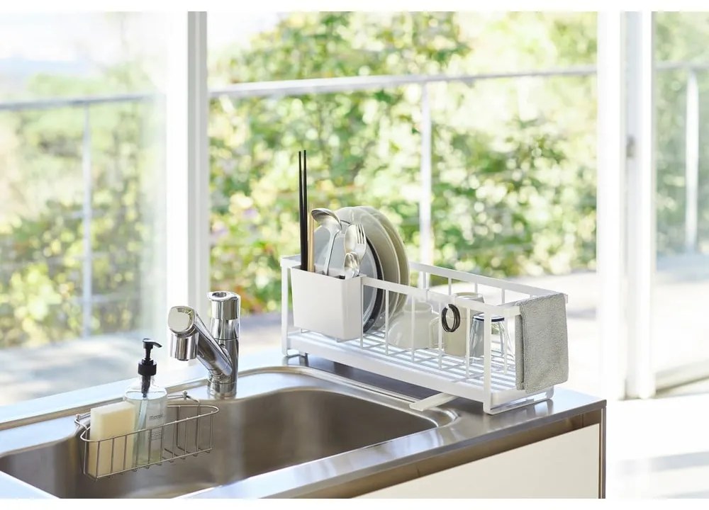 Suport de scurs vase metalic Yamazaki Tower, alb