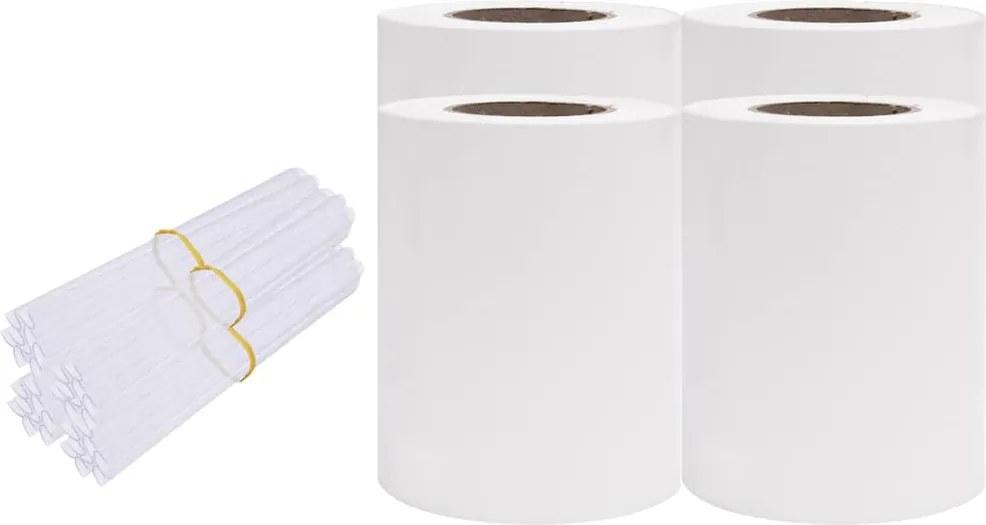 vidaXL Panouri intimitate grădină, 4 buc., alb, 35x0,19 m, PVC