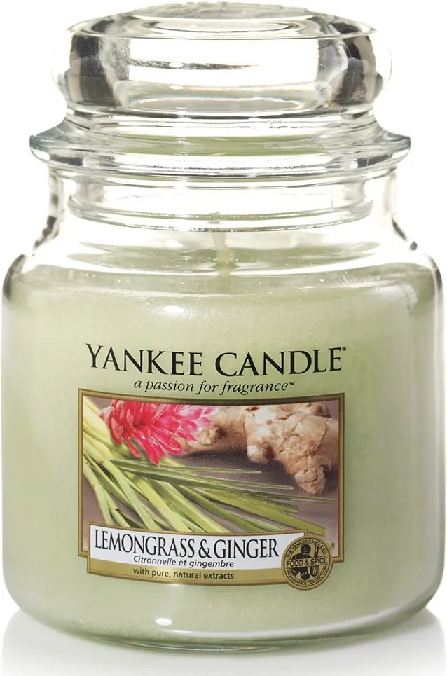 Yankee Candle lumanare Lemongrass Ginger, medie verde