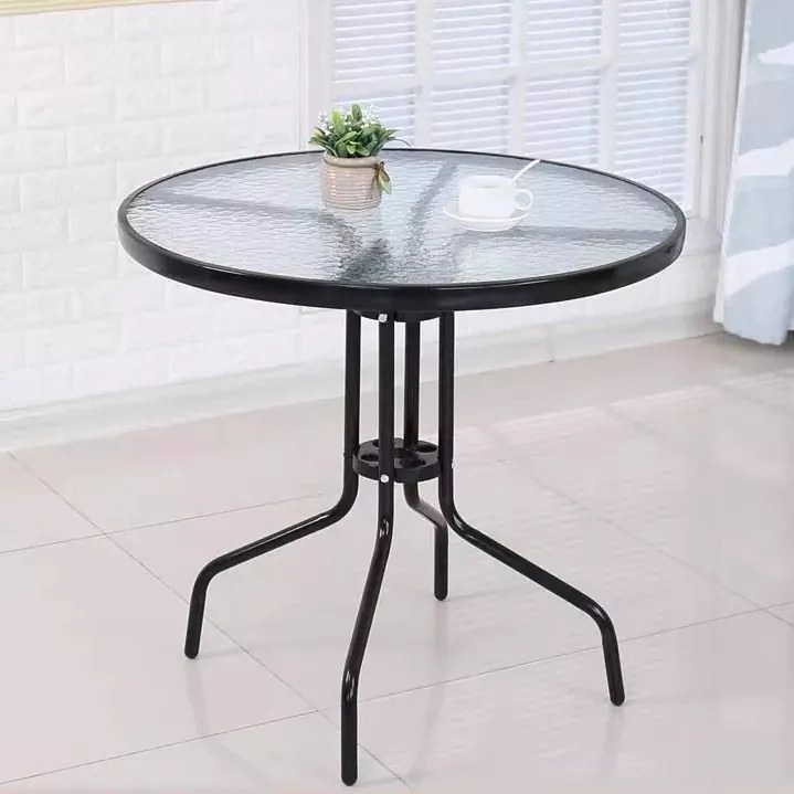 Masa rotundă de grădină, din sticlă 60 cm