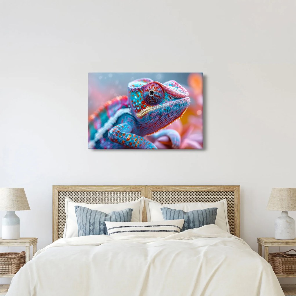 Tablou - Cameleon colorat (90x60 cm)