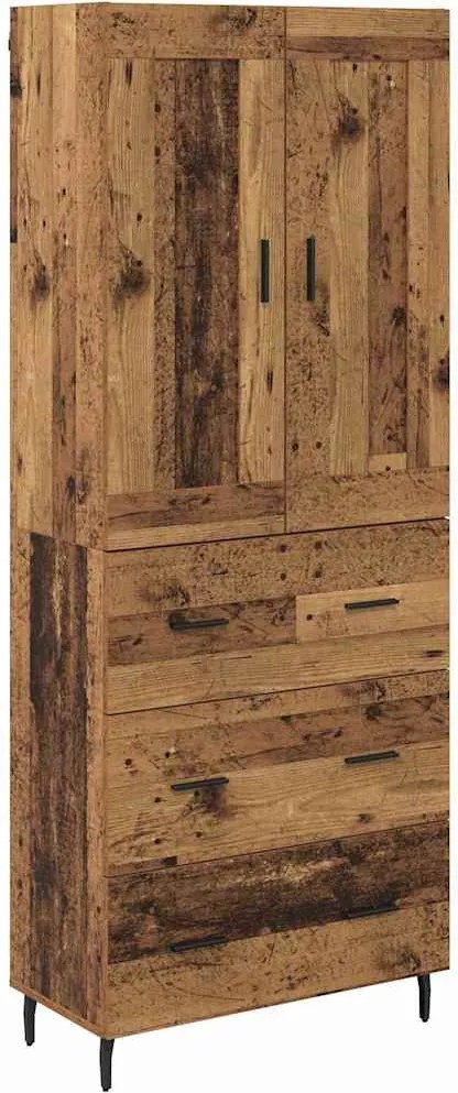 vidaXL Bufet cu sertar 2 pcs Lemn vechi Lemn compozit