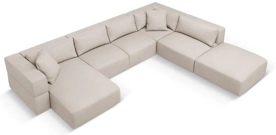 Colțar bej (cu colț pe partea dreaptă/în formă de "U") Esther – Milo Casa