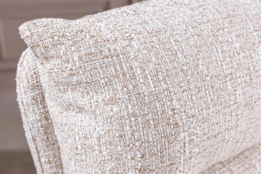 Set de 2 scaune pivotante picioare din lemn Big George sampanie greige texturat