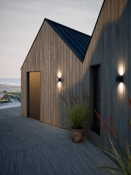Aplica LED de exterior iluminat ambiental IP44 Canto Kubi 2 negru