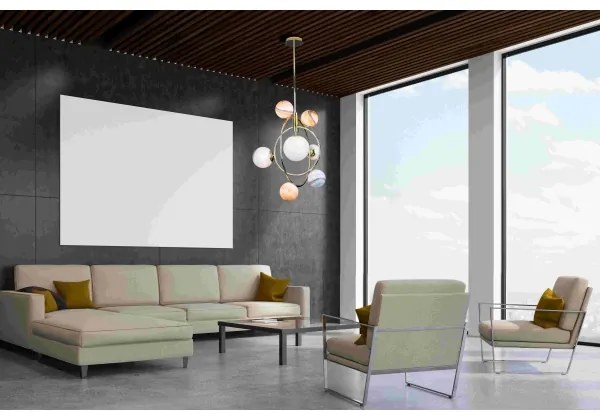 Lustră pe tijă MAXLIGHT P0378 COSMOS 7xG9/40W/230V auriu