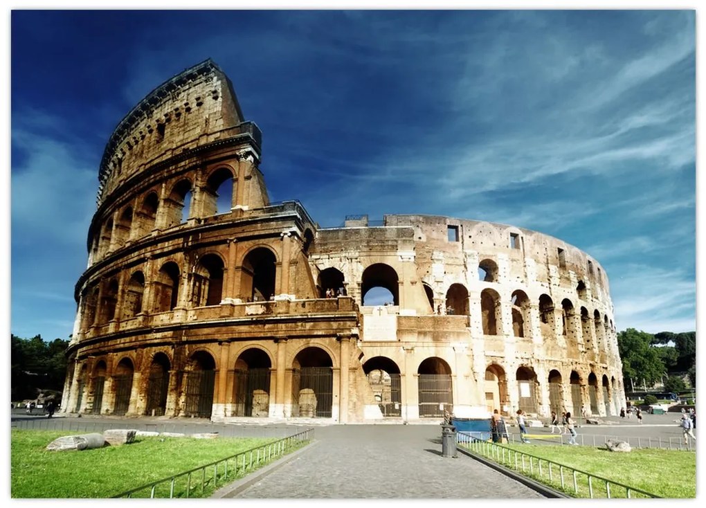 Tablou pe sticlă - Colosseum din Roma, Italia (70x50 cm)