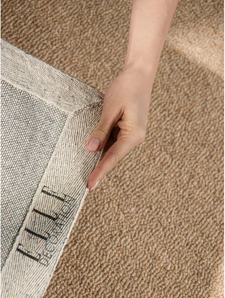 Covor în culoare naturală țesut manual din lână 140x200 cm Puristic Knots – Elle Decoration