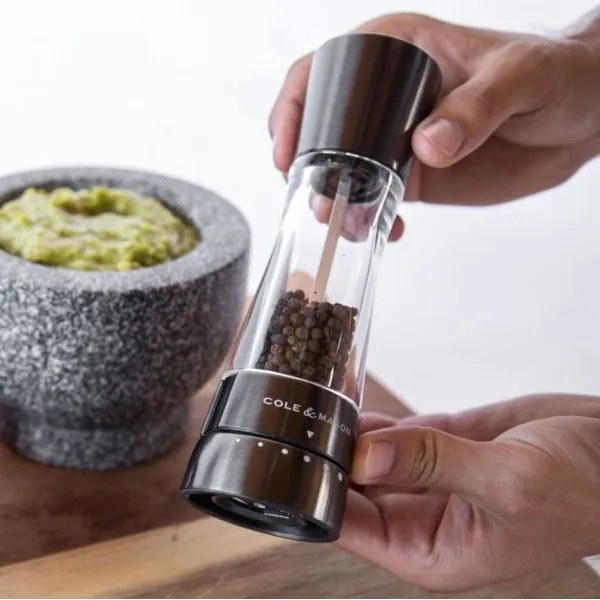 Cole&Mason DERWENT set 2 râșnițe sare și piper, 19 cm, antracit