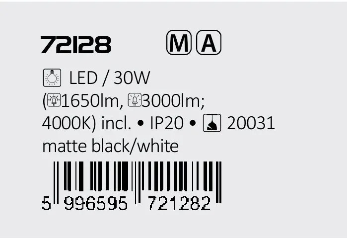 Lustra Suspendata Liniara, LED, Negru, Tariq