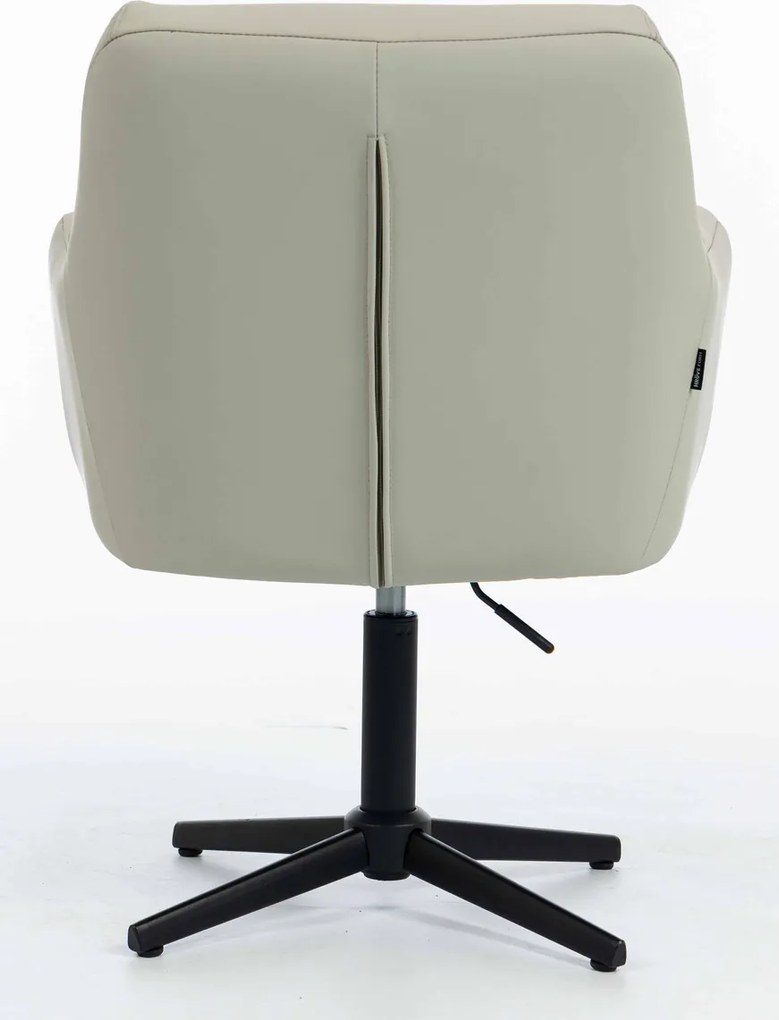 HR840CROSS Scaun Culoarea Inului Piele Ecologica Premium Soft cu Bază Neagră