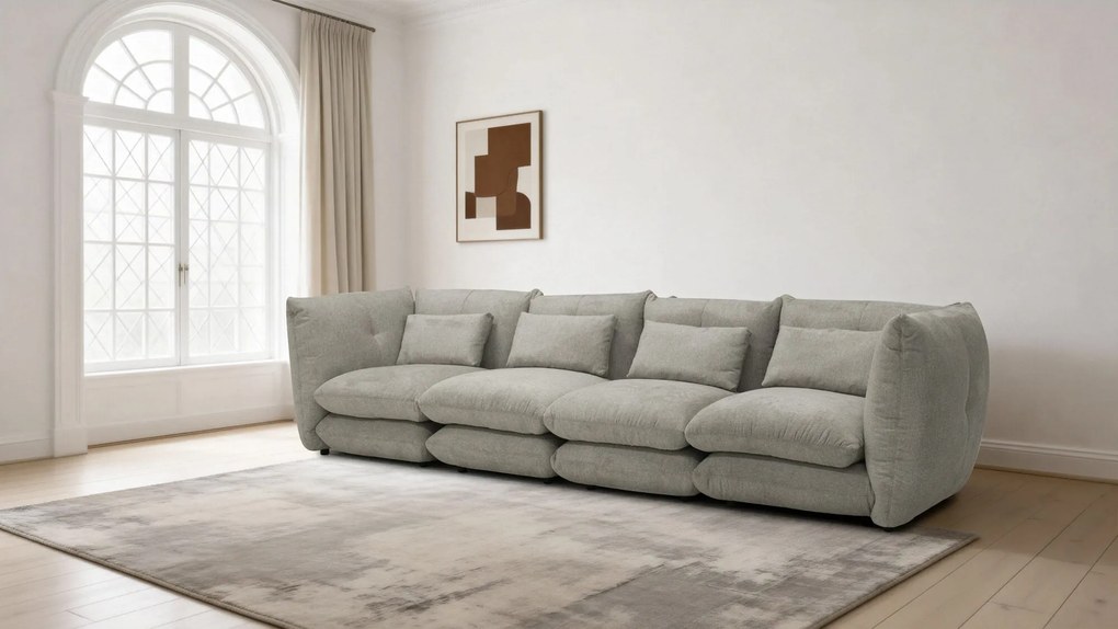 Canapea dumonde cu sezut confortabil din spuma high-density Vincenzo 372x110 cm