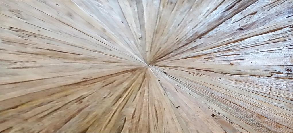 Masa dreptunghiulara din lemn de tec si cadru metalic maro 220x100 cm