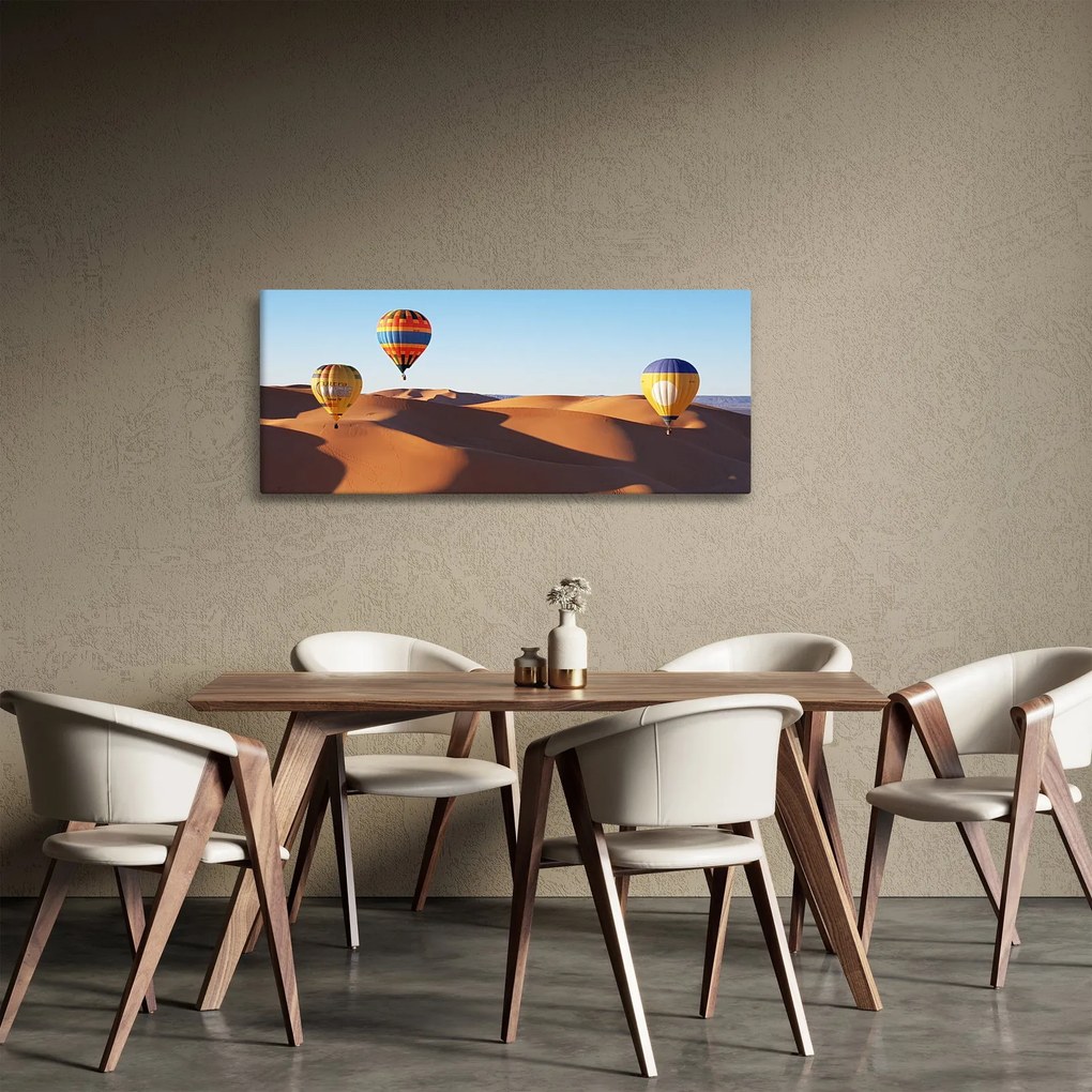 Tablou - baloane zburătoare în deșert (120x50 cm)