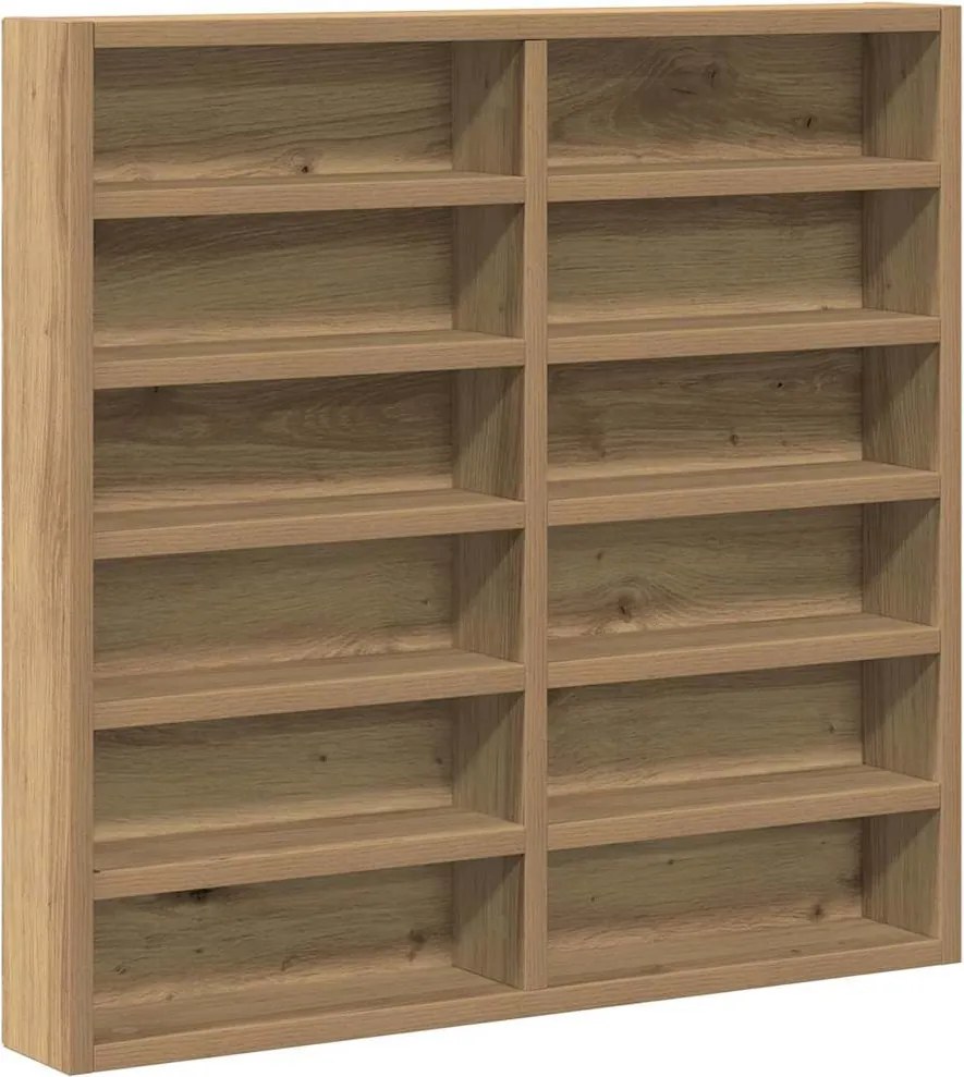 vidaXL Dulap de Expunere cu raft Stejar Artizanal 60 x 8,5 x 58 cm