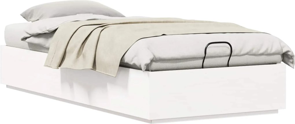 vidaXL Cadru de pat otoman Alb 80 x 200 cm Lemn masiv de pin