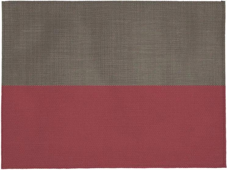 Suport pentru farfurie Tiseco Home Studio Stripe, 33 x 45 cm, bej - roșu