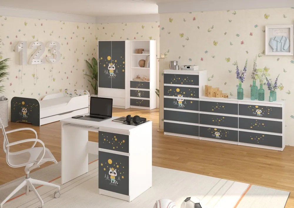 Pat pentru băieţi cu bursuc 140 x 70 cm