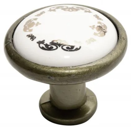 Butoni mobilier model W0520/701 (Finisaj: Antic auriu/Floare maro)