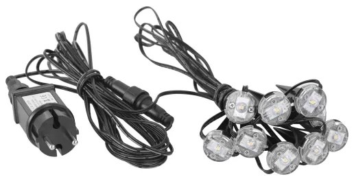 Instalație LED de Crăciun de exterior SPINETOLI 9xLED 10m IP65 alb cald Eglo 98184