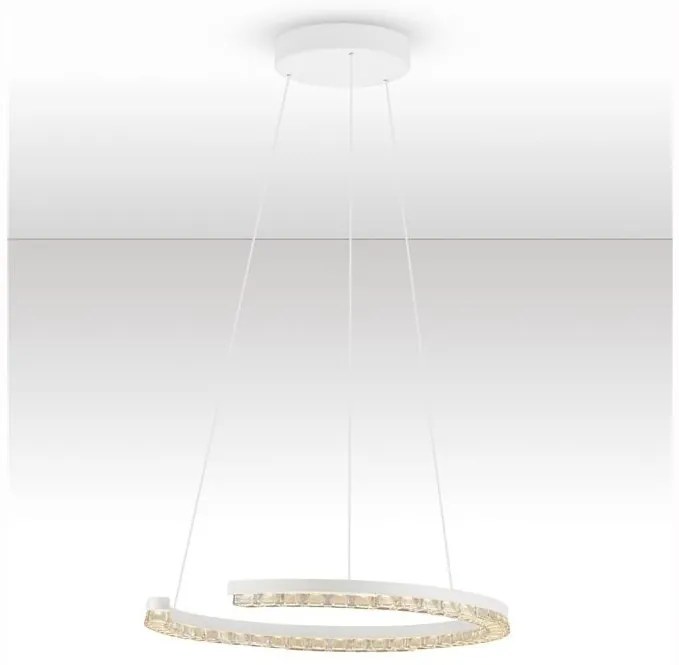 Lustra circulara aluminiu alb GREAMY D-46cm