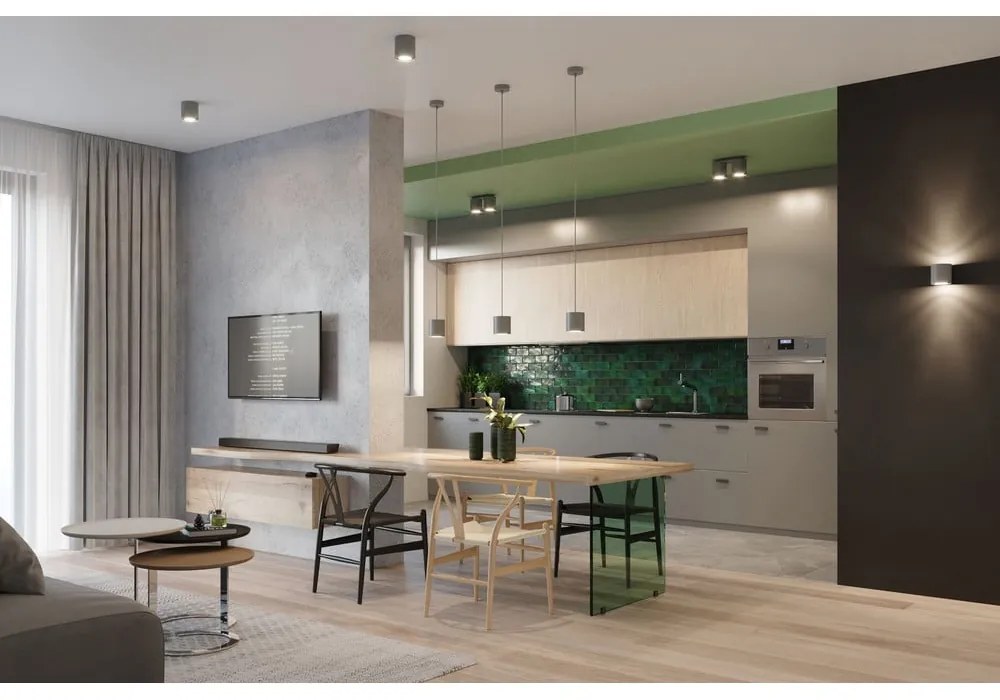 Aplică de perete Sollux Roda, gri