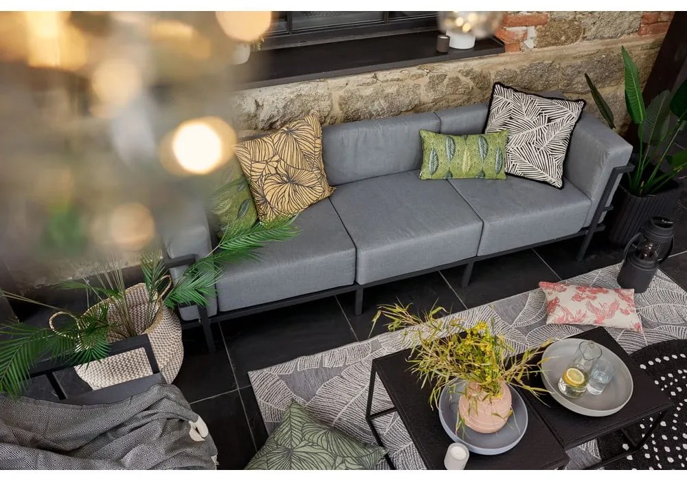 Canapea de grădină gri grafit cu 3 locuri Bellisima - Bonami Selection